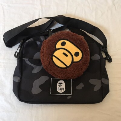 FOR Bathing Ape BAPE ABC Camo Shoulder Bag Crossbody BABY MILO Pouch set  Novelty