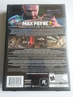 Max Payne 3 (2012) PC DVD-ROM | eBay