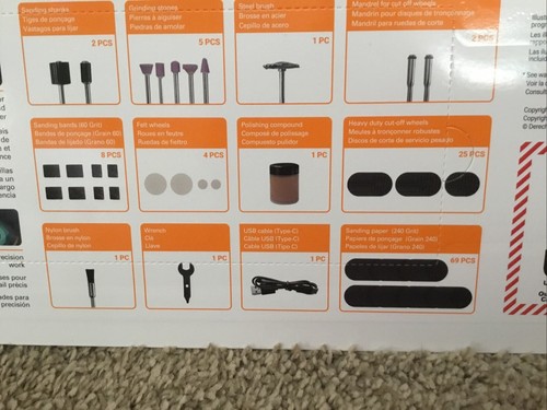 WORX WX106L 8V CORDLESS ROTARY TOOL USB TYPE-C+129 PC. ACCESSORY KIT In Hand - Picture 5 of 10