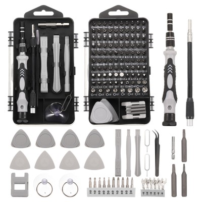 138 in 1 Magnetic Precision Screwdriver Set Electronics Repair Tools Kit Grey