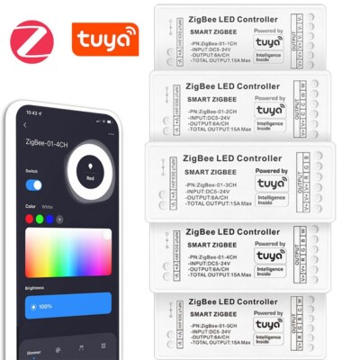 Zigbee Smart LED Controller Strip Dimmer APP Control Support Alexa