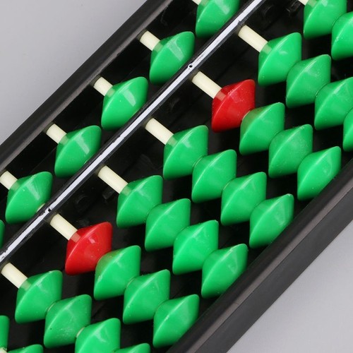 Plastic Abacus Soroban 15 Rods Beads Column School Learning Counting Tool For Ma - Photo 3/8