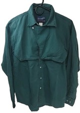 Vintage 80's WRANGLER BRUSHPOPPER Large X-Long Tails 15.5-34 Western Shirt Pearl