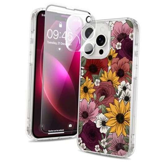for Case [Compatible with MagSafe] Aesthetic Forest Floral iPhone 16 Pro
