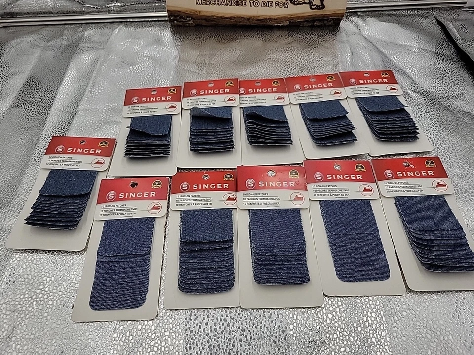 Singer Denim Patchettes for Jean Repair #00092  2"x3" 11 Packs of 10 (110 Total) - Image 2 of 3