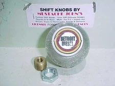 Detroit Diesel, Custom Roadway style Glitter Shift Knob,  (Clear)