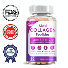 Multi Collagen Peptides Tablets-Type I,II,III,V,X Anti-Aging Collagen Capsules
