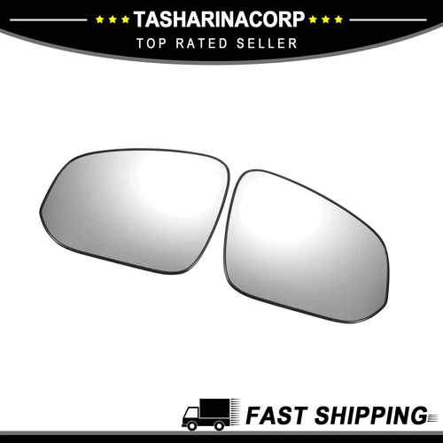 Piece of 2 Mirror Glass Fit for Toyota Tacoma 2016-2021 Left Side