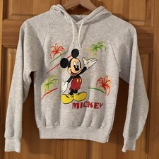 Vintage 90s Mickey Mouse Youth Medium Disney Jog Togs Hooded Sweatshirt Hoodie