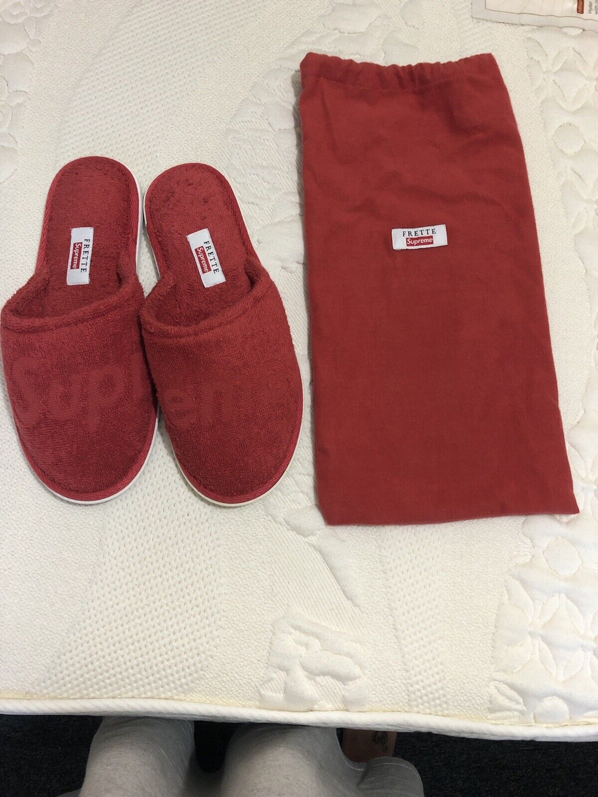 Supreme Frette Slippers スリッパ レッド 赤 8-10 strongrootsfitness.com