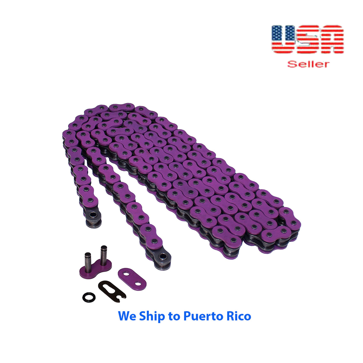 Purple Chain Color 520 x 120 with O-ring Fit:Honda , Kawasaki