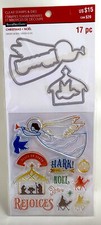 Recollections Christmas Stamp and Die Set Angels, Nativity, Words 17 pc - NEW
