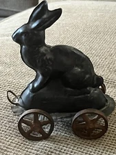 Michael Bonne Rabbit Pull Toy Contemporary Folk Art Easter Bunny Chocolate Mold