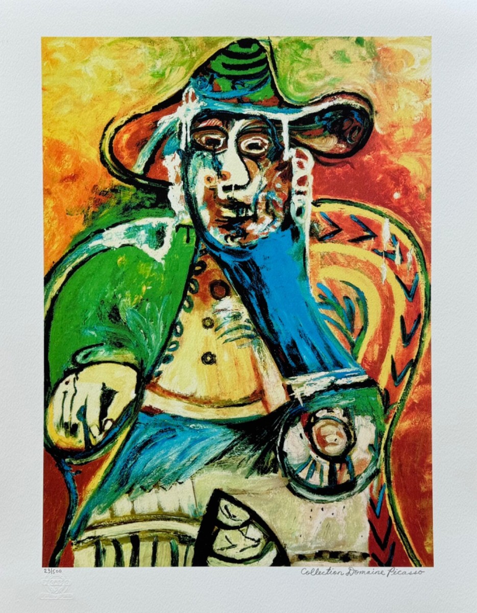 Pablo Picasso SEATED OLD MAN Estate Signed Stamped & Numbered