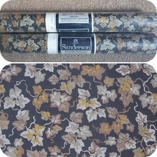 X2 1970s Vintage SANDERSON wallpaper Ivy Botanical Gothic Mcm Dark academia 60s
