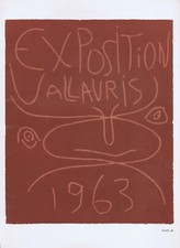 Pablo Picasso, Exposition Vallauris 1963 Vintage Poster offset Lithograph 1964 