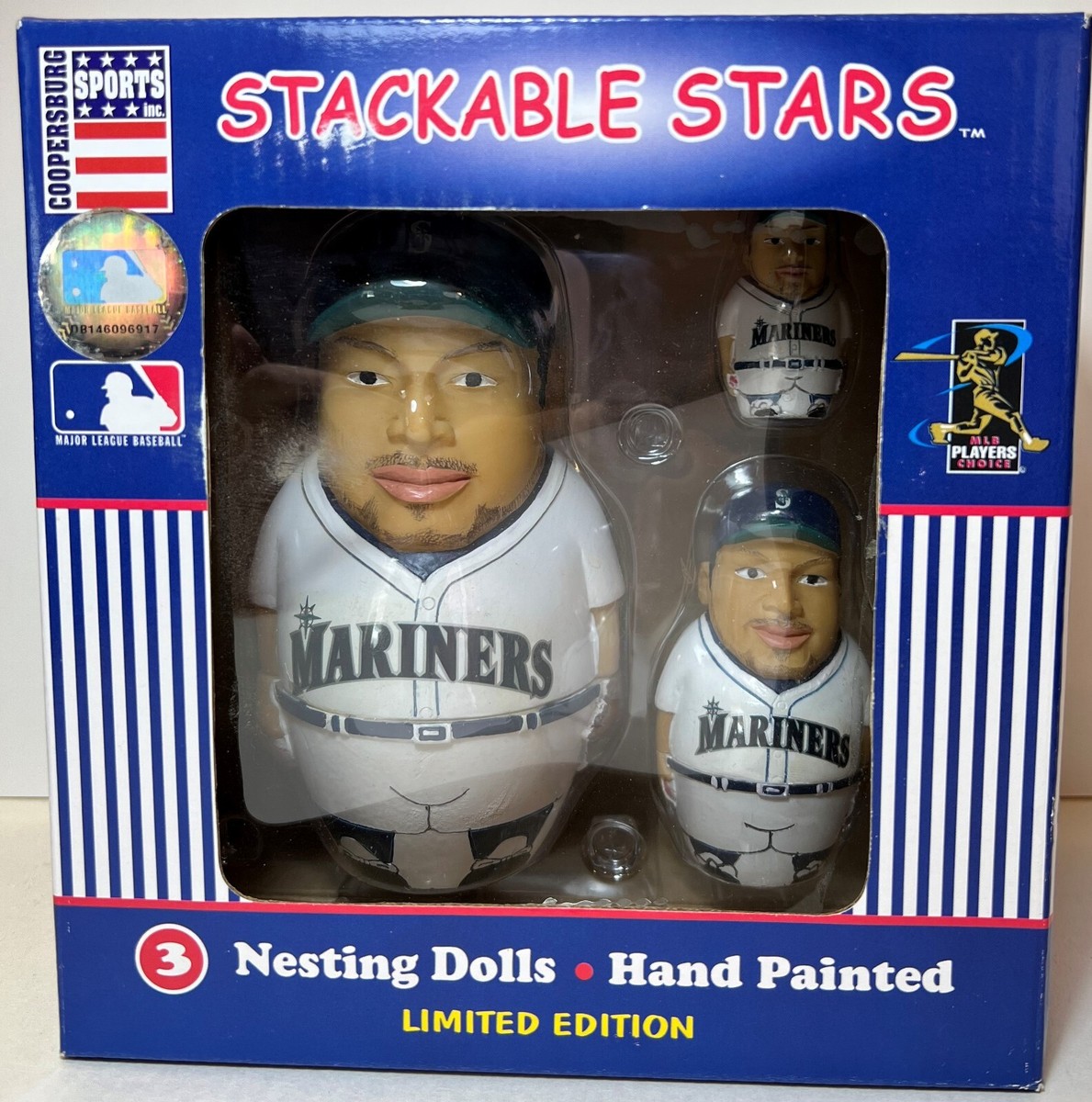 2003 Ichiro Suzuki Coopersburg Stackable Stars Nesting Dolls