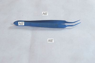 Titanium Daljit lens hold Tying forceps angled shaft 11 mm long tying Platform 