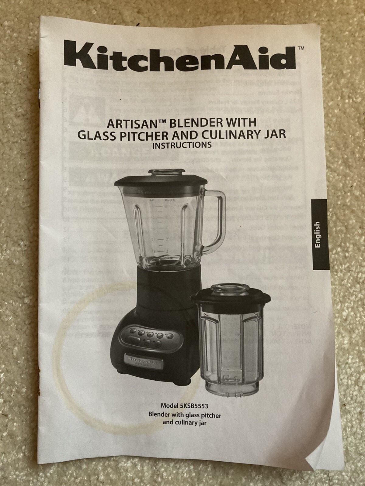 KitchenAid Artisan Blender with Glass Pitcher and Culinary Jar eBay