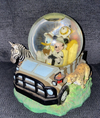 Disney Snow Globe Animal Kingdom Zip A Dee Doo Dah Mickey Donald Pluto Safari