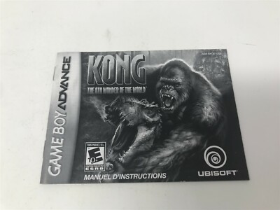 Kong The 8th Wonder of the World Game Boy Advance GBA Manual Only French Manual