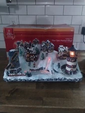 Holiday Accents Canterbury lane fiber optic nautical village christmas  in box