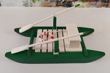 Moscone Pattino verde in legno-spiaggia-Romagna