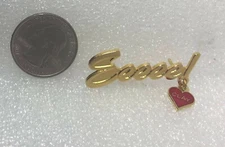 Clay Aiken - Eeeee! Red Heart Clay Pin