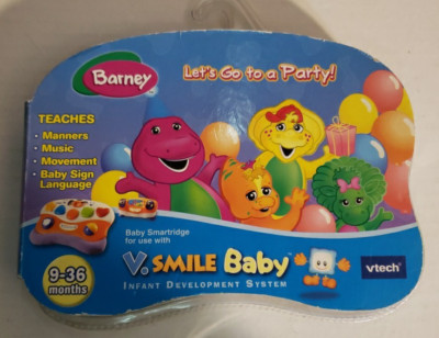 VTECH V SMILE BABY BARNEY LET'S GO TO A PARTY CARTRIDGE