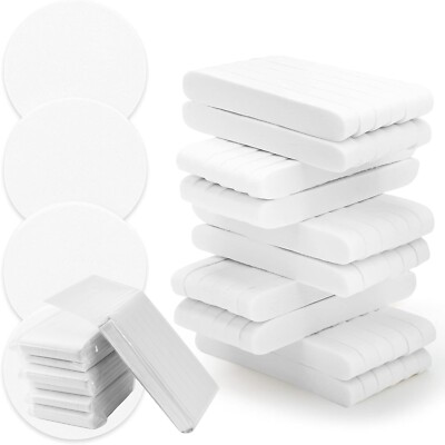 60-240 Pcs PVA Facial Sponges Spa Face Cleansing, Mask Removal, Compressed White