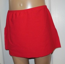 Red Split Sides Dance Skirt Matte Spandex pull on Girls Small Child NWT