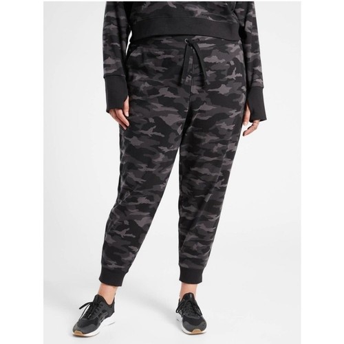 Athleta Triumph Black Gray Camo Printed Jogger Sweatpants Size 3X