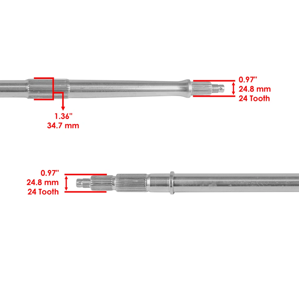 Eje trasero para Arctic Cat 3305-546 3303-882 Foto 3 de 4