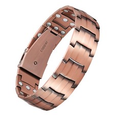 Jecanori Men's Pure Copper Magnetic Bracelet 3X Ultra Strength Therapy 80 Char