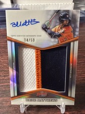 2025 Bowman’s Best Brice Matthews /50 Prospect Patch Autograph Relic RC Astros