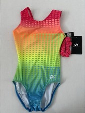 New GK Gymnastics Tank Leotard Scrunchie Elite Sportswear Size Adult X. Small