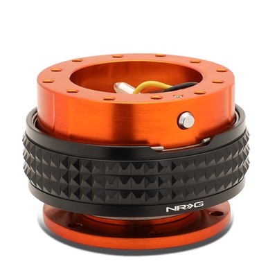 NRG STEERING WHEEL ALUMINUM QUICK RELEASE GEN 2.1 PYRAMID SERIES SRK-210OR-BK