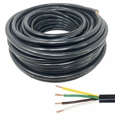 Heavy Duty 14 Gauge 4 Way Conductor Wire RV Trailer Cable Cord 100% Copper