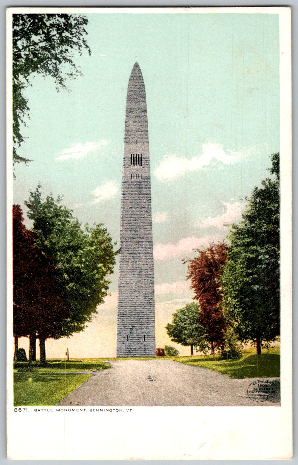 Antique Postcard Battle Monument Obelisk Bennington, VT 1910s