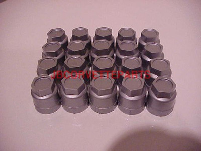 1985 thru 1996 Corvette Silver Lug Nut Covers - SET Replaces GM 12337914