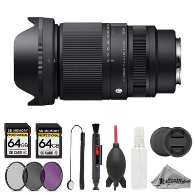 Sigma 16-300mm DC OS Contemporary Lens (Sony E) - 10pc 128GB Memory Bundle