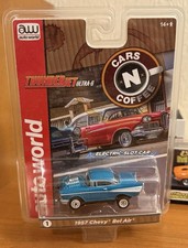 NOS MOC Auto World H.O Thunder Jet Ultra G Cars N Coffe R2B 1  57 Chevy Bel Air