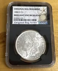 1884-O Morgan Dollar w/ Original Bag Fragment NGC Brilliant Uncirculated
