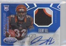 2014 Certified Freshman Fabric Mirror Signatures Blue 73/99 Jeremy Hill Auto 1q7