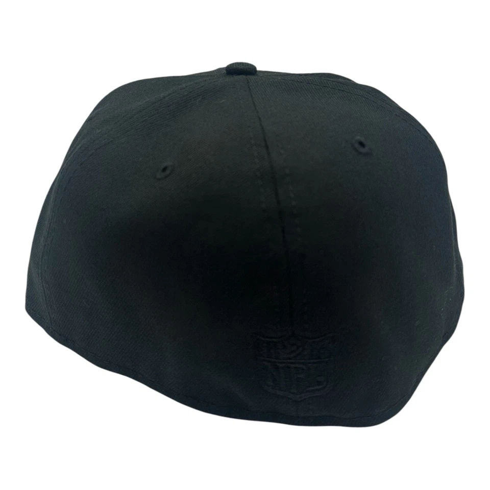 Gorra New Era 59Fifty Atlanta Falcons 7 1/2 negra apagón retro ajustada Foto 4 de 4