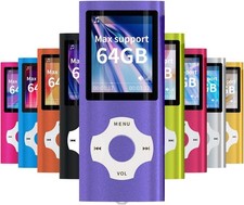 Mymahdi MP3/MP4-Player, lila mit 1,8-Zoll-LCD...
