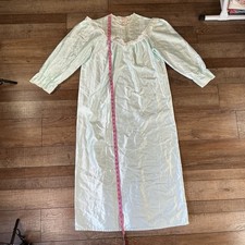 VTG Ilise Stevens Mint Lace Long Nightgown Women's M Style 435 Sleepwear 271125