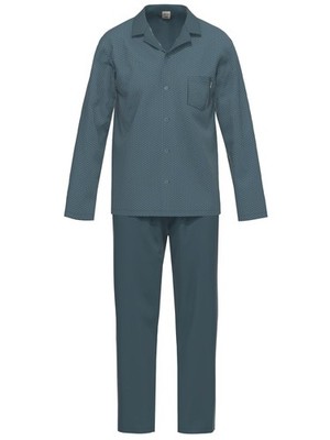 Ammann Nightwear Herren Pyjama lang, durchgeknöpft Gr. 48-60 in Sargasso Sea