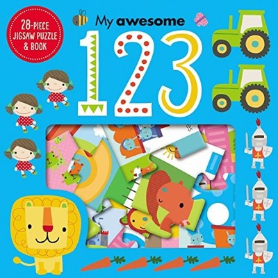 JIGSAW PUZZLE AND BOOK MY AWESOME 123 By Make Believe Ideas Ltd. **Excellent**