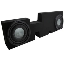 Harmony HA-F124 12" Subwoofer Fits 17-25 Ford F-250 Supercrew Cab Dual Sub Box